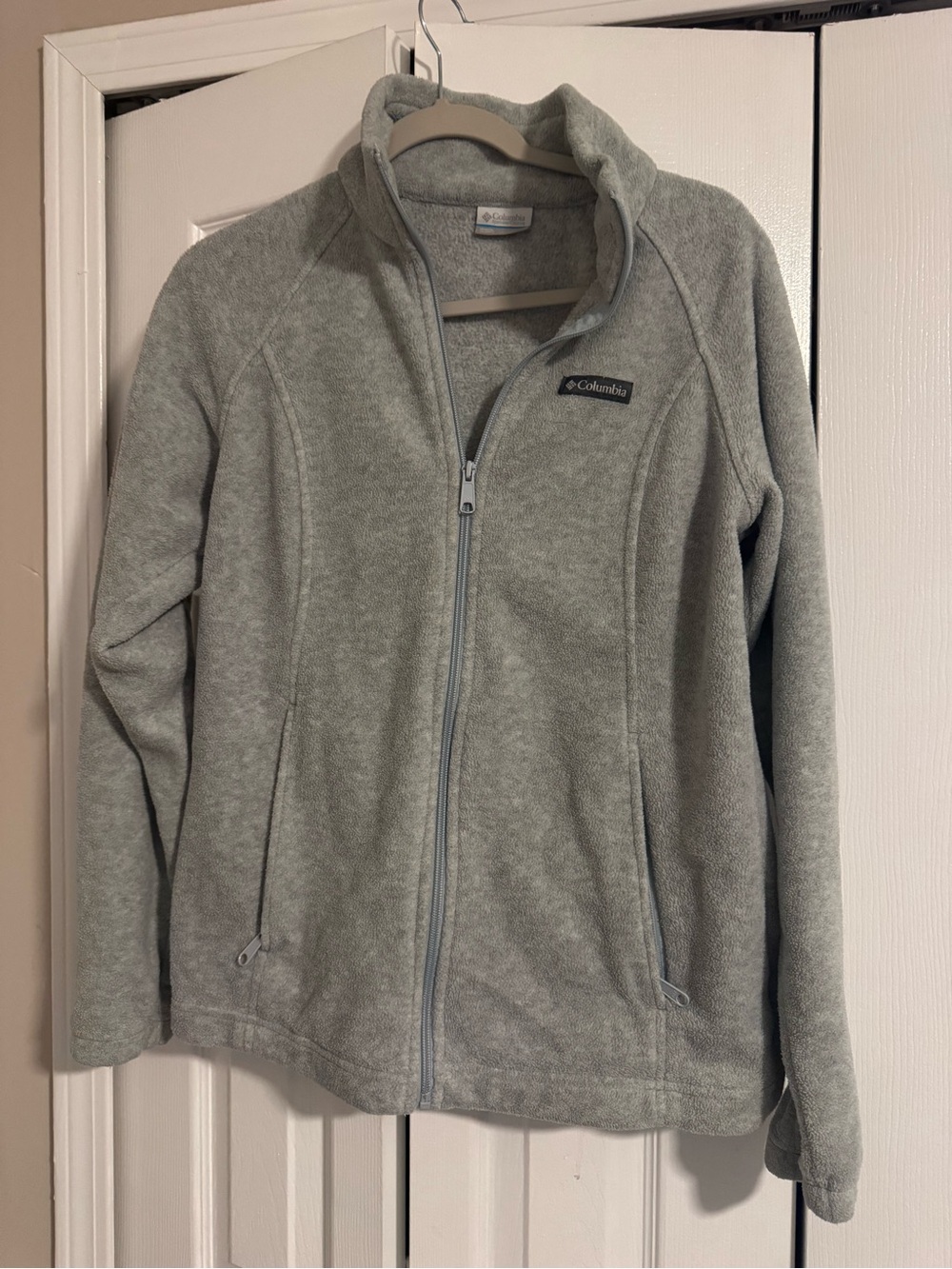 Columbia Women Benton Springs Full Zip Fleece Jacket Charcoal Heather Gray L